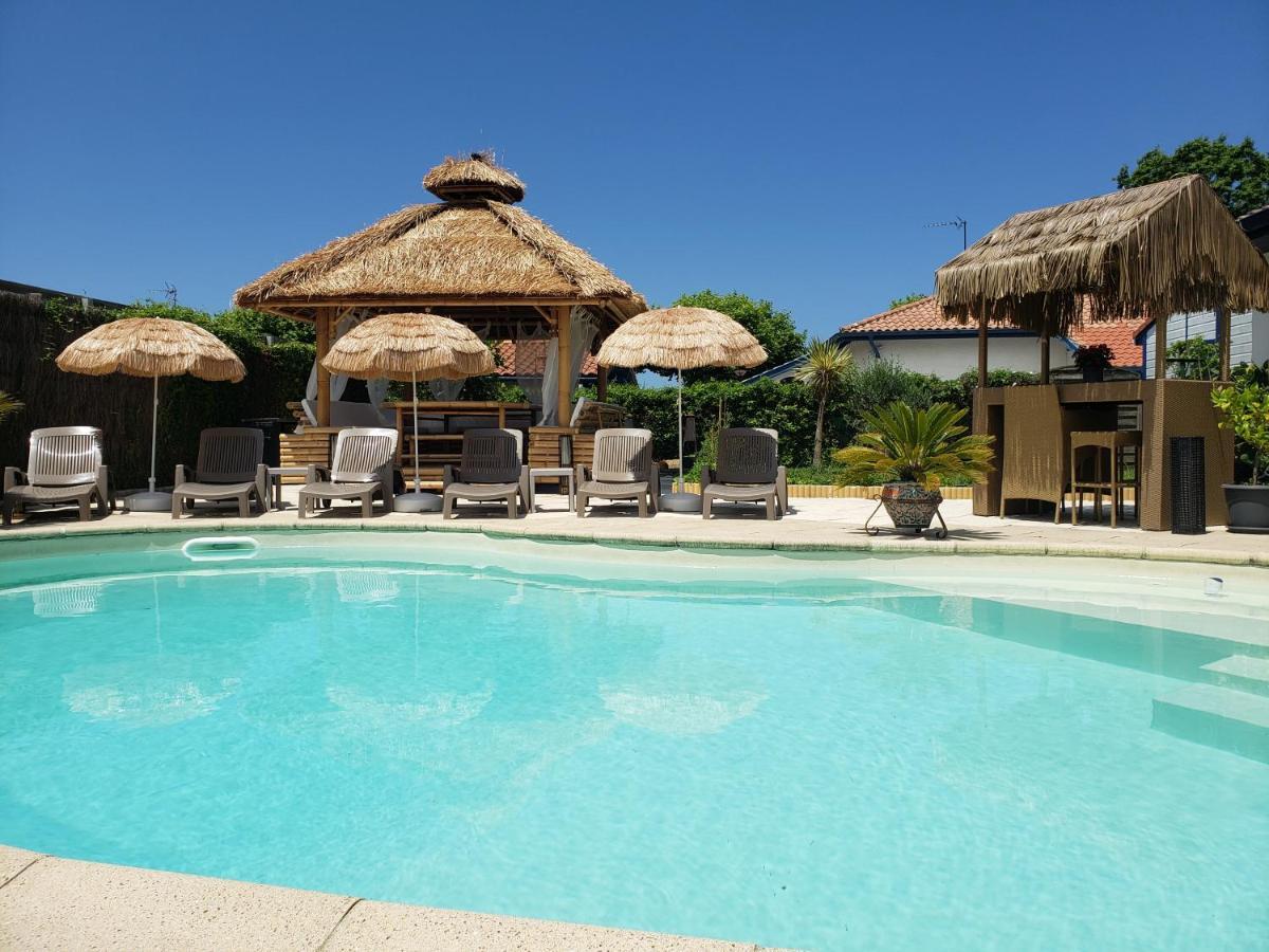 Chalet Zure Ondoan - Spa Et Piscine Chauffee Tarnos Esterno foto